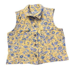 Yellow Floral Sleeveless Top